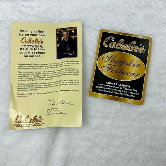 Cabela’s women’s sheepskin cocoa loungers size 9 - Picture 14 of 15